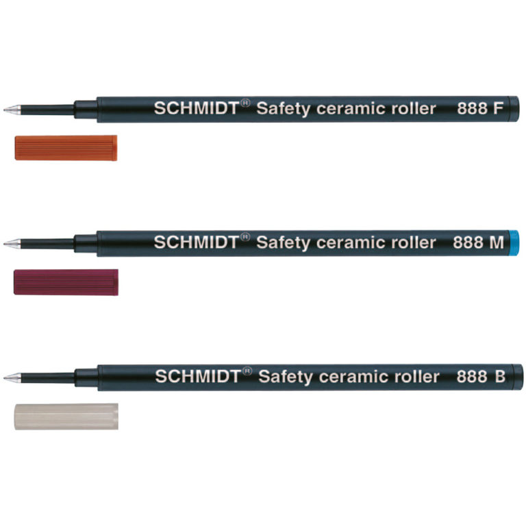 Schmidt 888F Keramik-Tintenroller-Minen - 10 Stück, 0,6 Mm, Schwarz