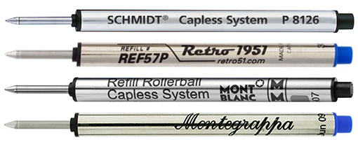 montblanc rollerball capless system refill